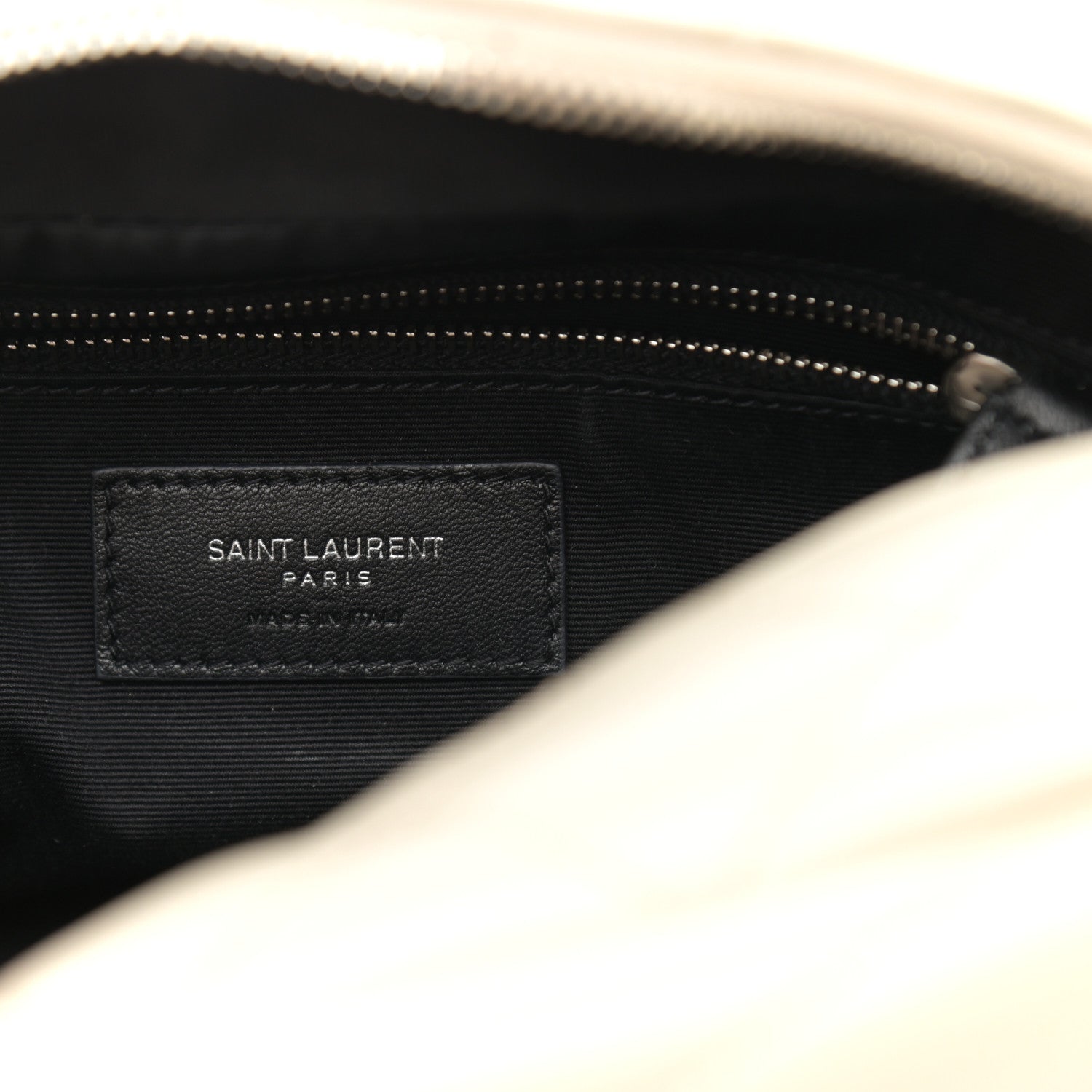Saint Laurent Calfskin Y Quilted Monogram Small Loulou Bowling Bag Ivory 6 of 13