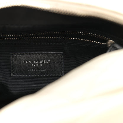 Saint Laurent Calfskin Y Quilted Monogram Small Loulou Bowling Bag Ivory 6 of 13