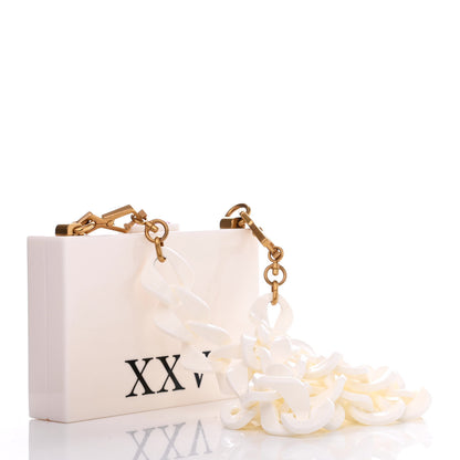 Gucci Plexiglass Crystal Cat Face Box Clutch White 2 of 4
