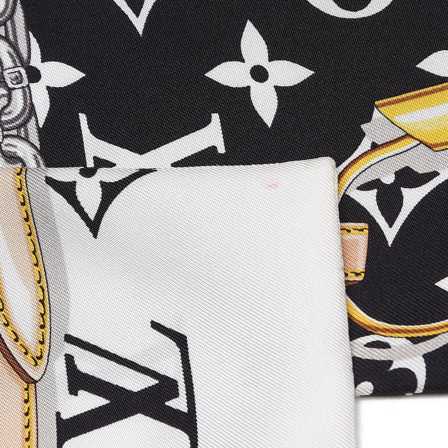 Silk Monogram Confidential Bandeau Black