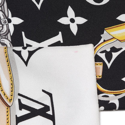Louis Vuitton Silk Monogram Confidential Bandeau Black 6 of 8