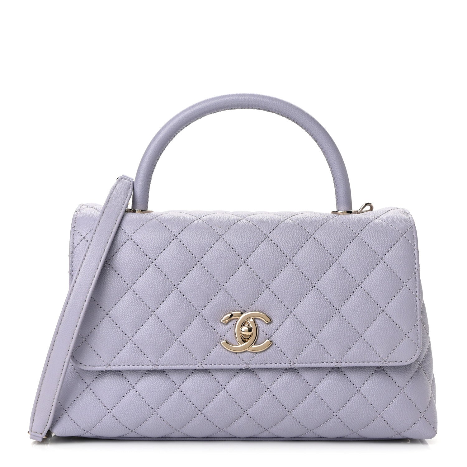 Chanel Caviar Quilted Small Coco Handle Flap Light Purple 1 of 11