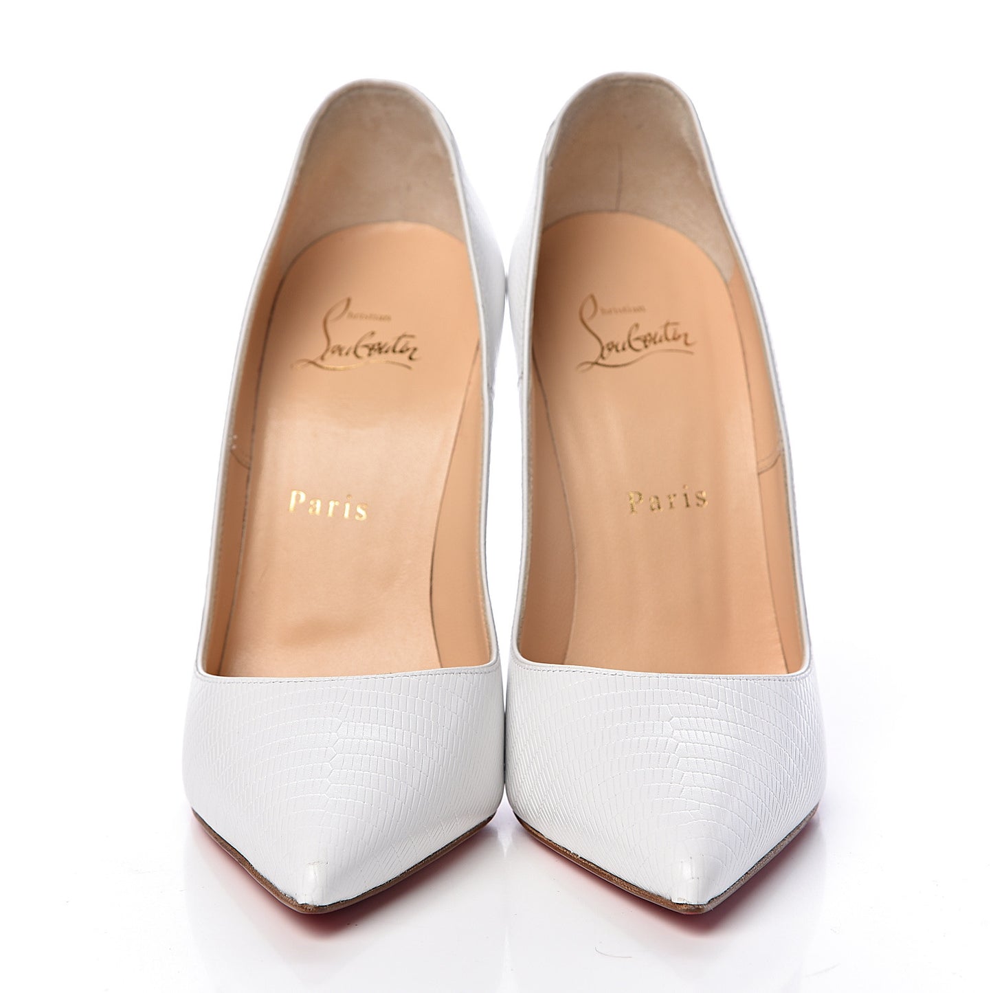 Calfskin Lizard Embossed So Kate 120 Pumps 37.5 White