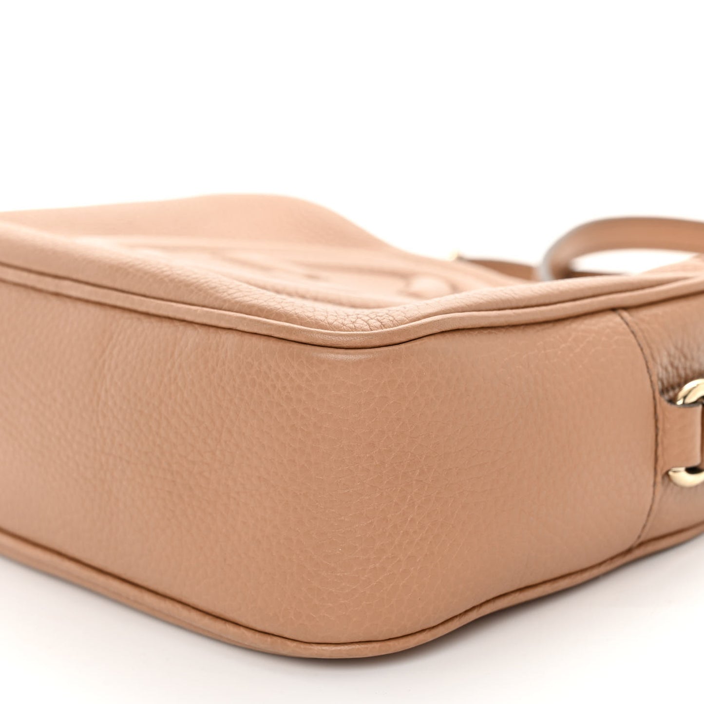 Pebbled Calfskin Small Soho Disco Bag Camelia
