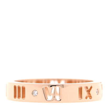 Tiffany 18K Rose Gold Diamond Atlas Pierced Ring 49 4.75 2 of 4