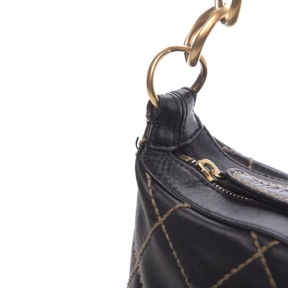 Chanel Calfskin Wild Stitch Hobo Black 9 of 15