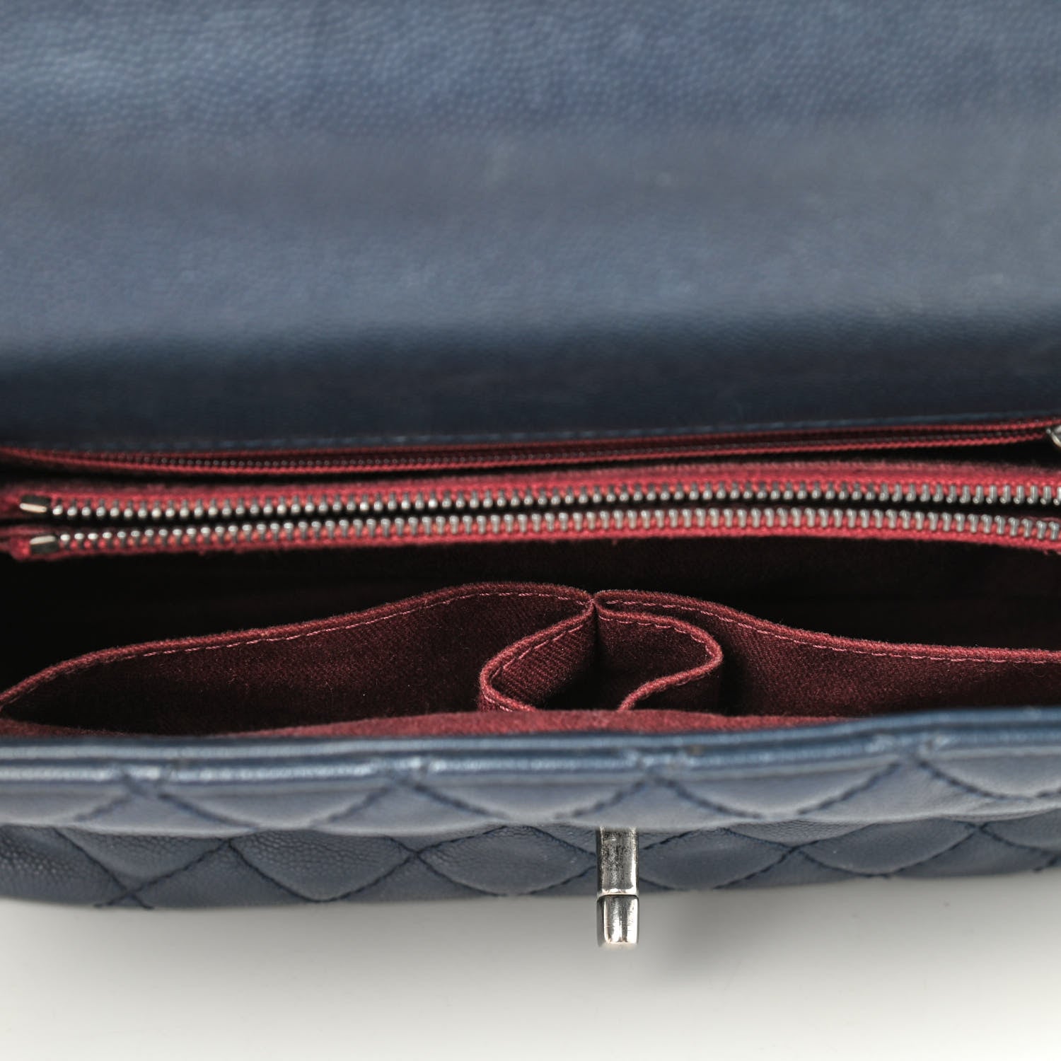 Chanel Caviar Quilted Small Coco Handle Flap Navy 5 of 10
