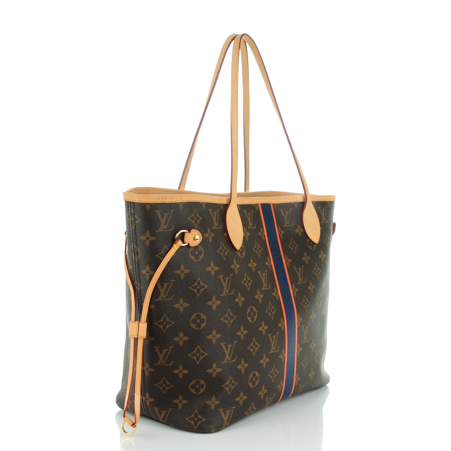 Louis Vuitton Monogram My LV Heritage Neverfull MM Blue Marine Orange 3 of 7