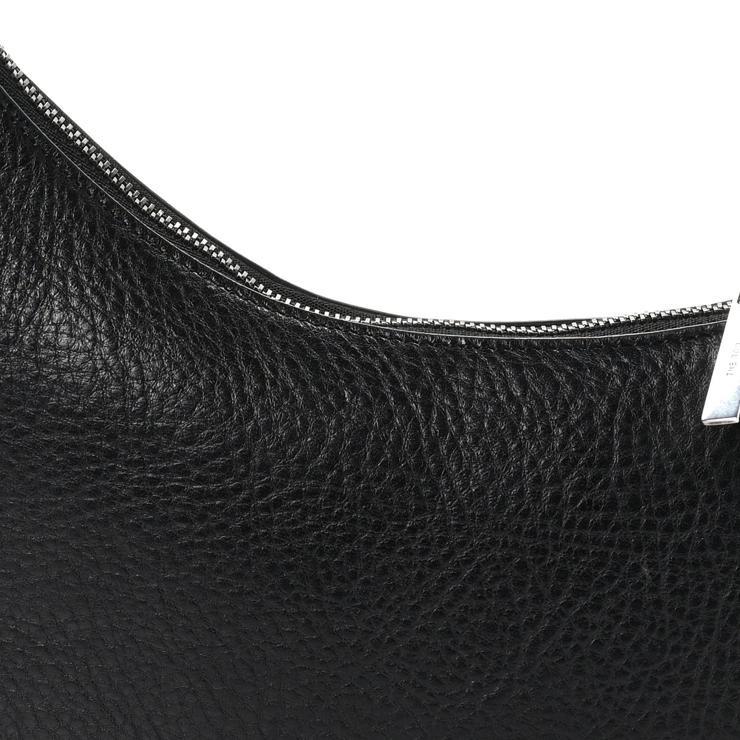 The Row Grained Calfskin Half Moon Shoulder Bag Black 7 of 11