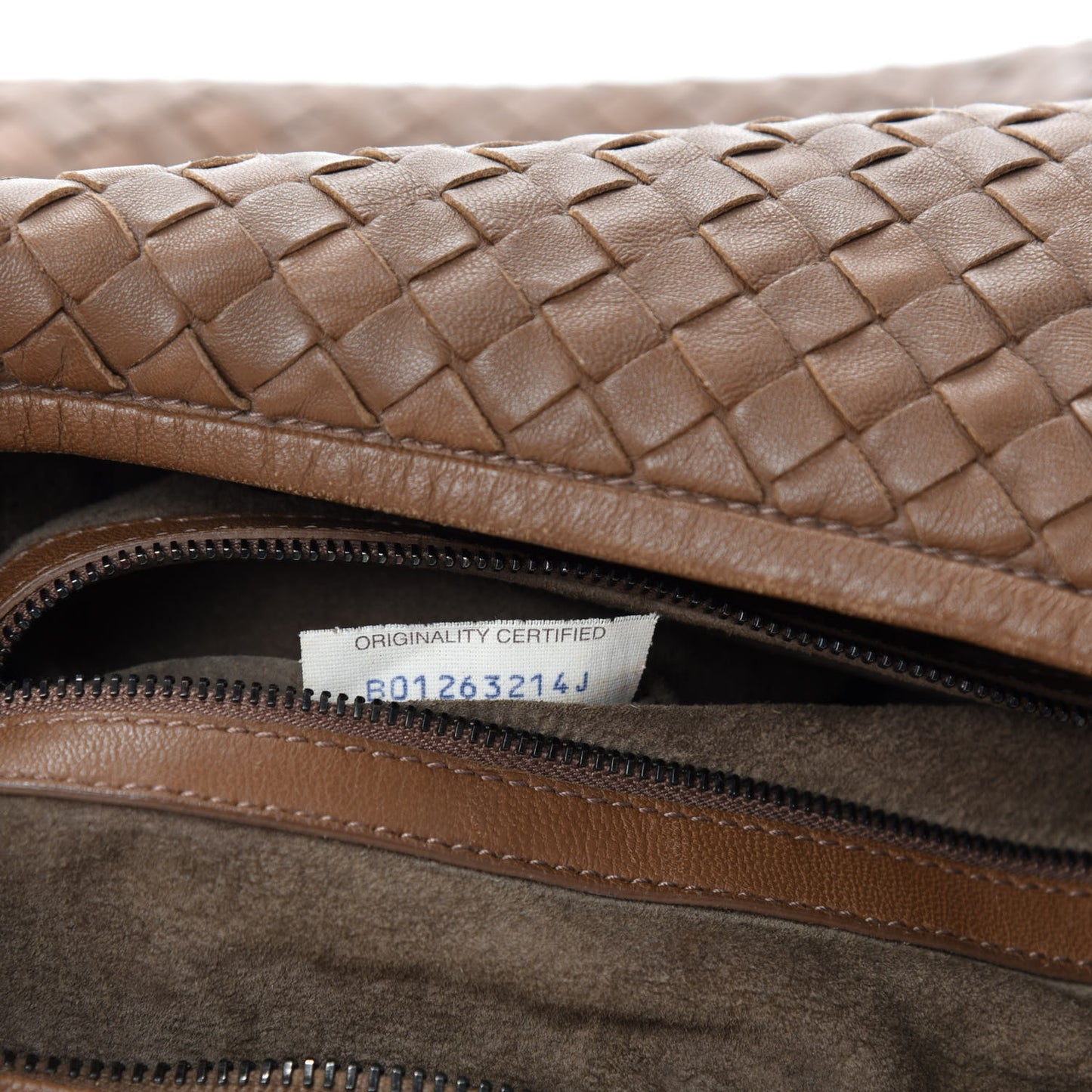 Nappa Intrecciato Small Veneta Hobo Noce