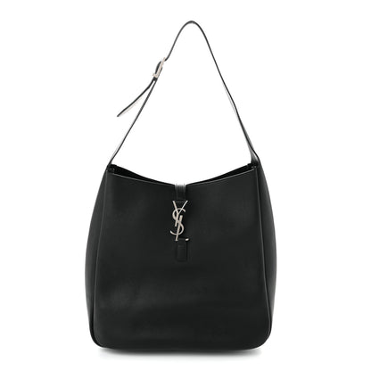 Saint Laurent Smooth Calfskin Large Le 5 A 7 Soft Hobo Black 1 of 9