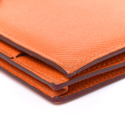 Hermes Epsom Bearn Gusset Wallet Orange 12 of 13