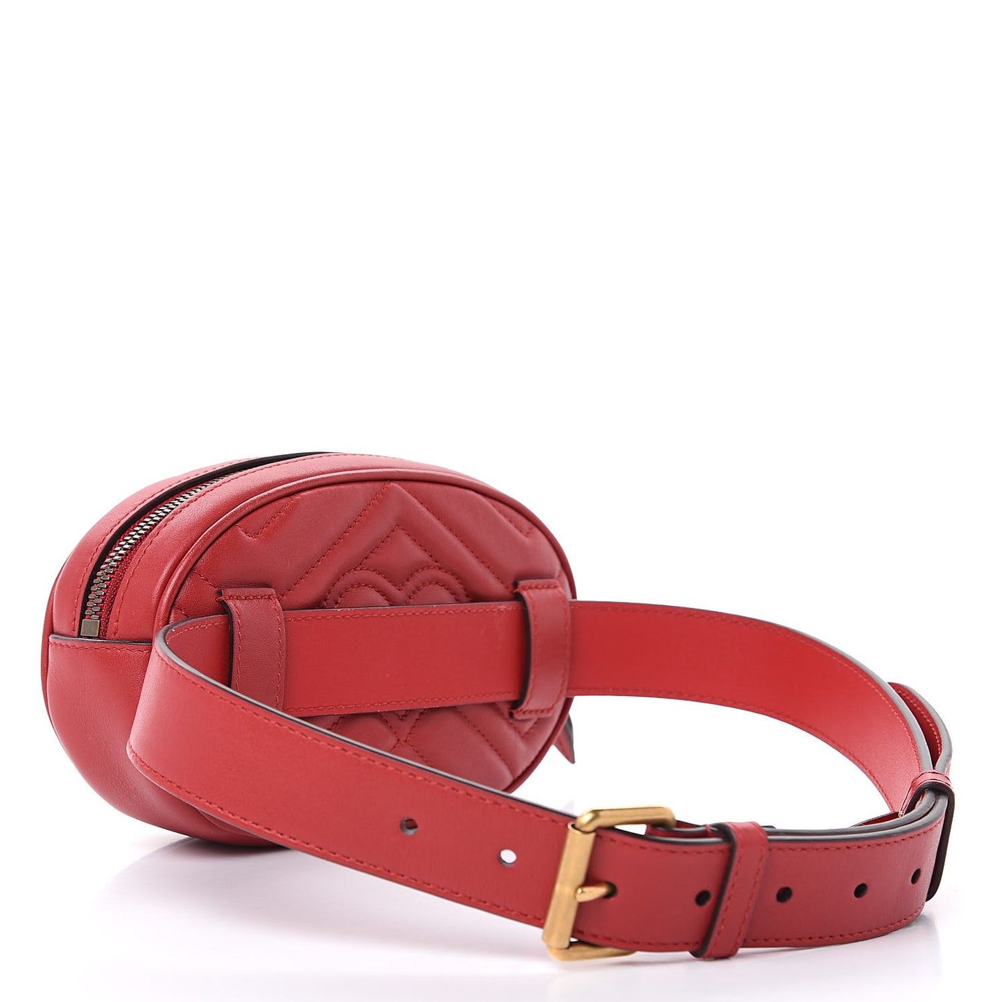 Calfskin Matelasse GG Marmont Belt Bag 75 30 Hibiscus Red