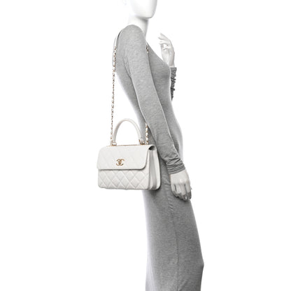 Chanel Lambskin Quilted Small Trendy CC Dual Handle Flap Bag White 2 of 13