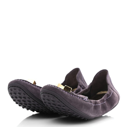 Louis Vuitton Suede Lovely Ballet Flats 37 Purple 3 of 8