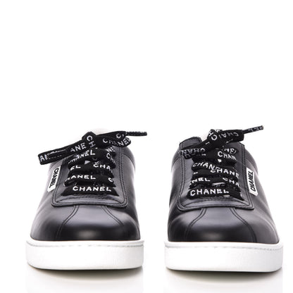 Chanel Calfskin CC Sneakers 36.5 Black 2 of 8