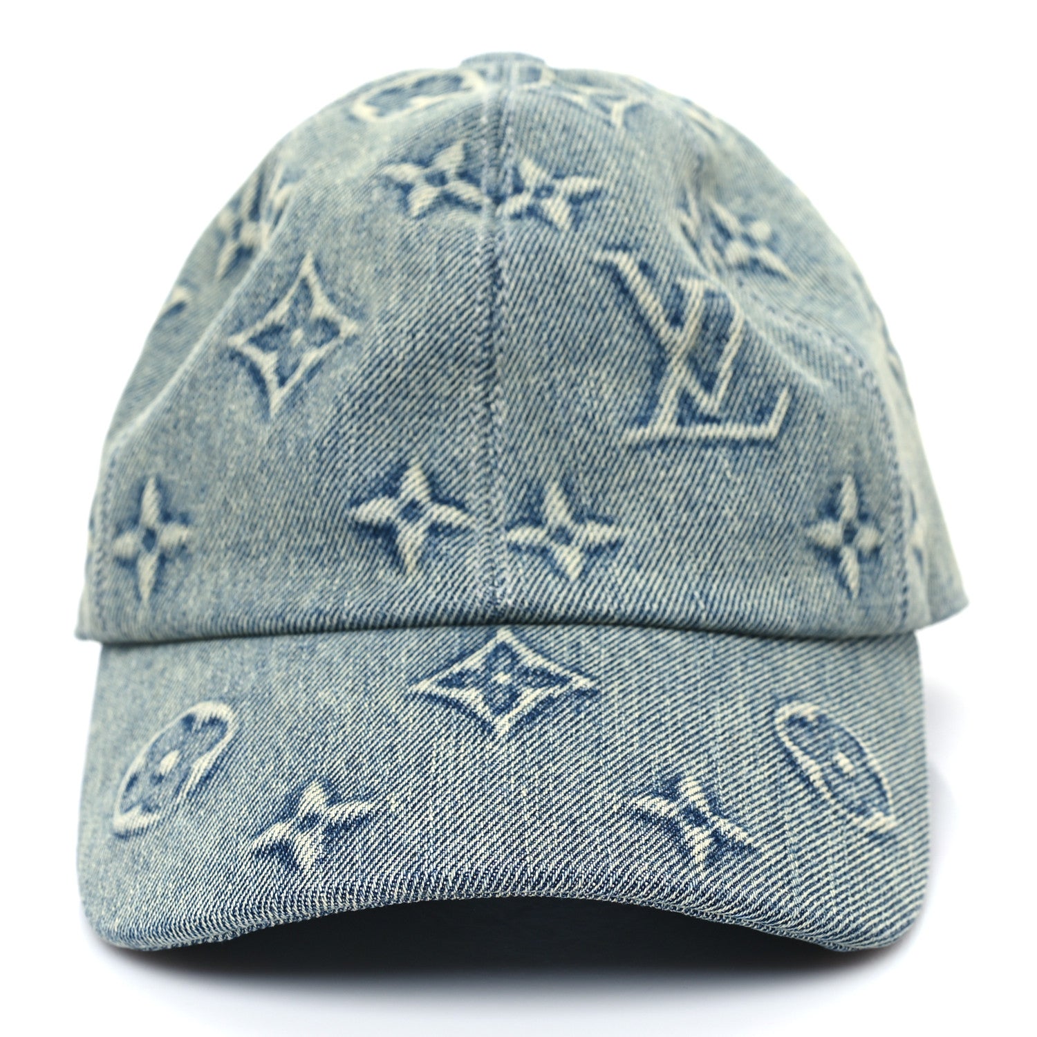 Louis Vuitton Monogram Washed Denim Cap M Blue 3 of 8
