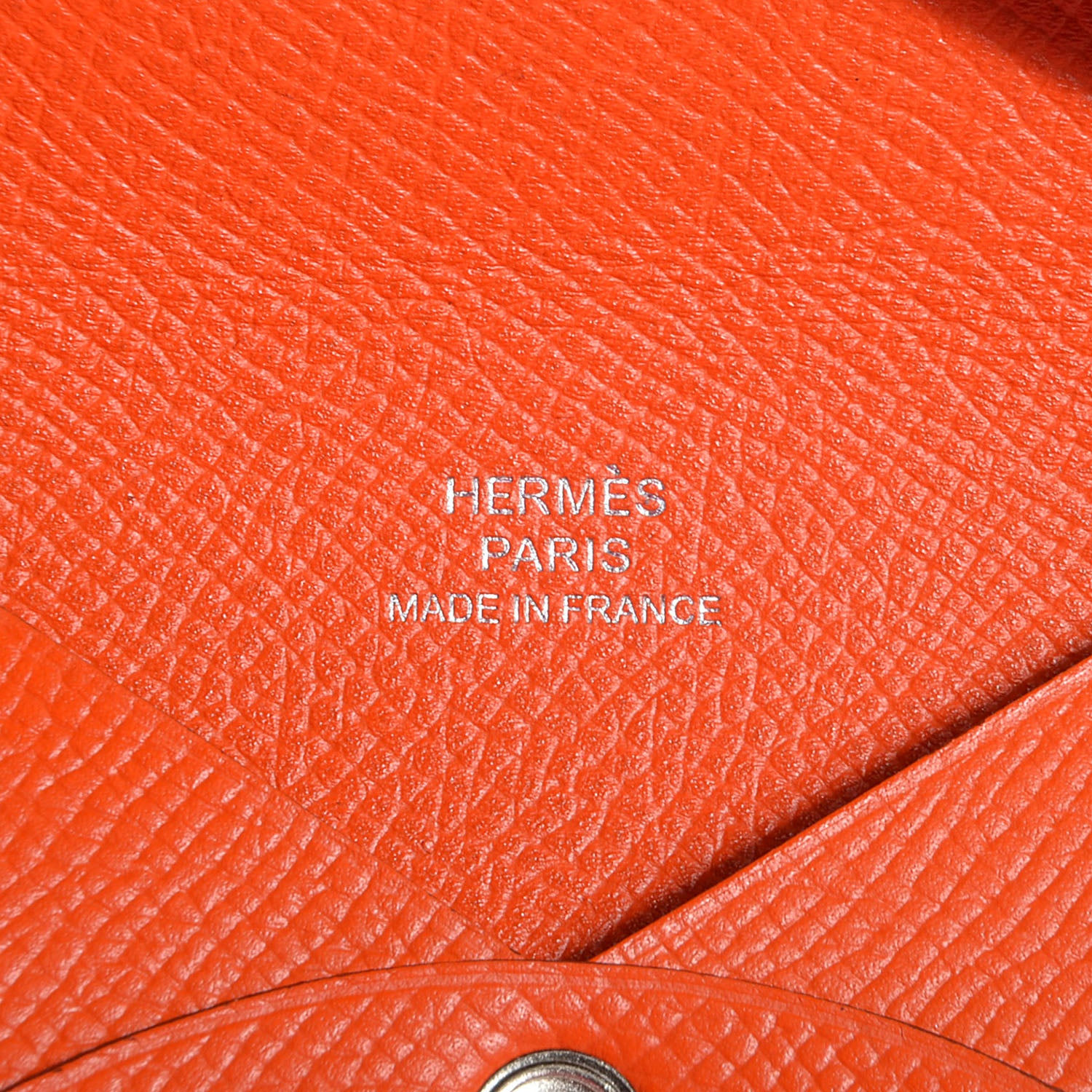 Hermes Epsom Calvi Card Case Orange 5 of 6