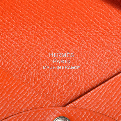 Hermes Epsom Calvi Card Case Orange 5 of 6