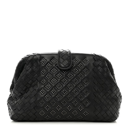 Bottega Veneta Nappa Intrecciato Studded The Lauren 1980 Clutch Black 1 of 6