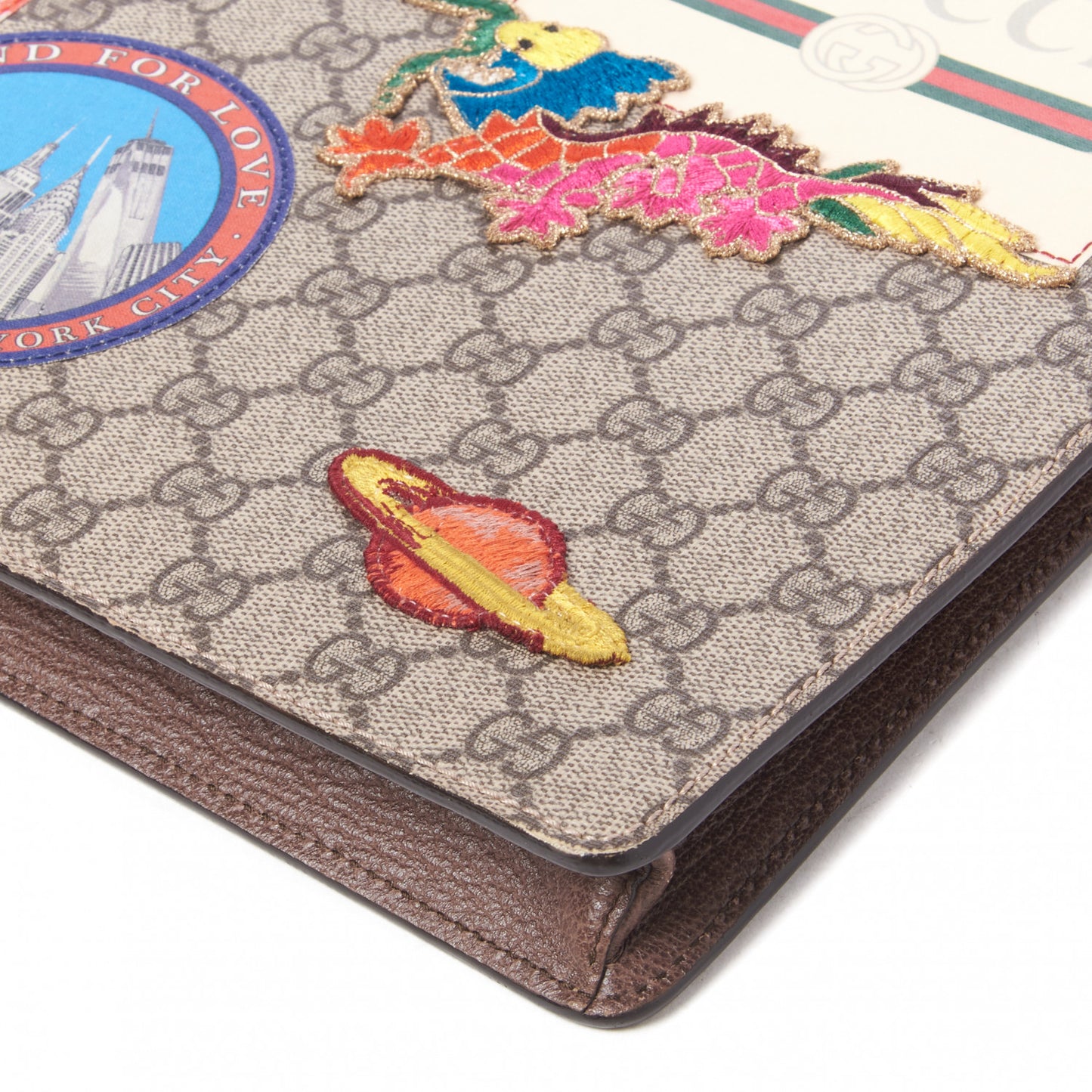GG Supreme Monogram Courrier Crossbody Messenger Clutch