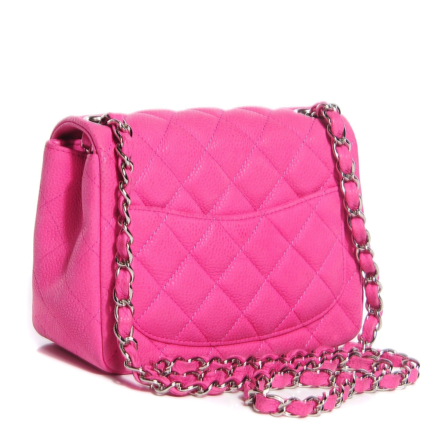 Chanel Iridescent Caviar Quilted Mini Flap Hot Pink 3 of 9
