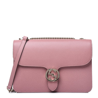 Gucci Dollar Calfskin Interlocking G Shoulder Bag Soft Pink 1 of 14