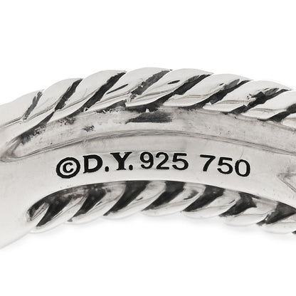 David Yurman Sterling Silver 18K Yellow Gold 6mm X Crossover Ring 52 6 4 of 4