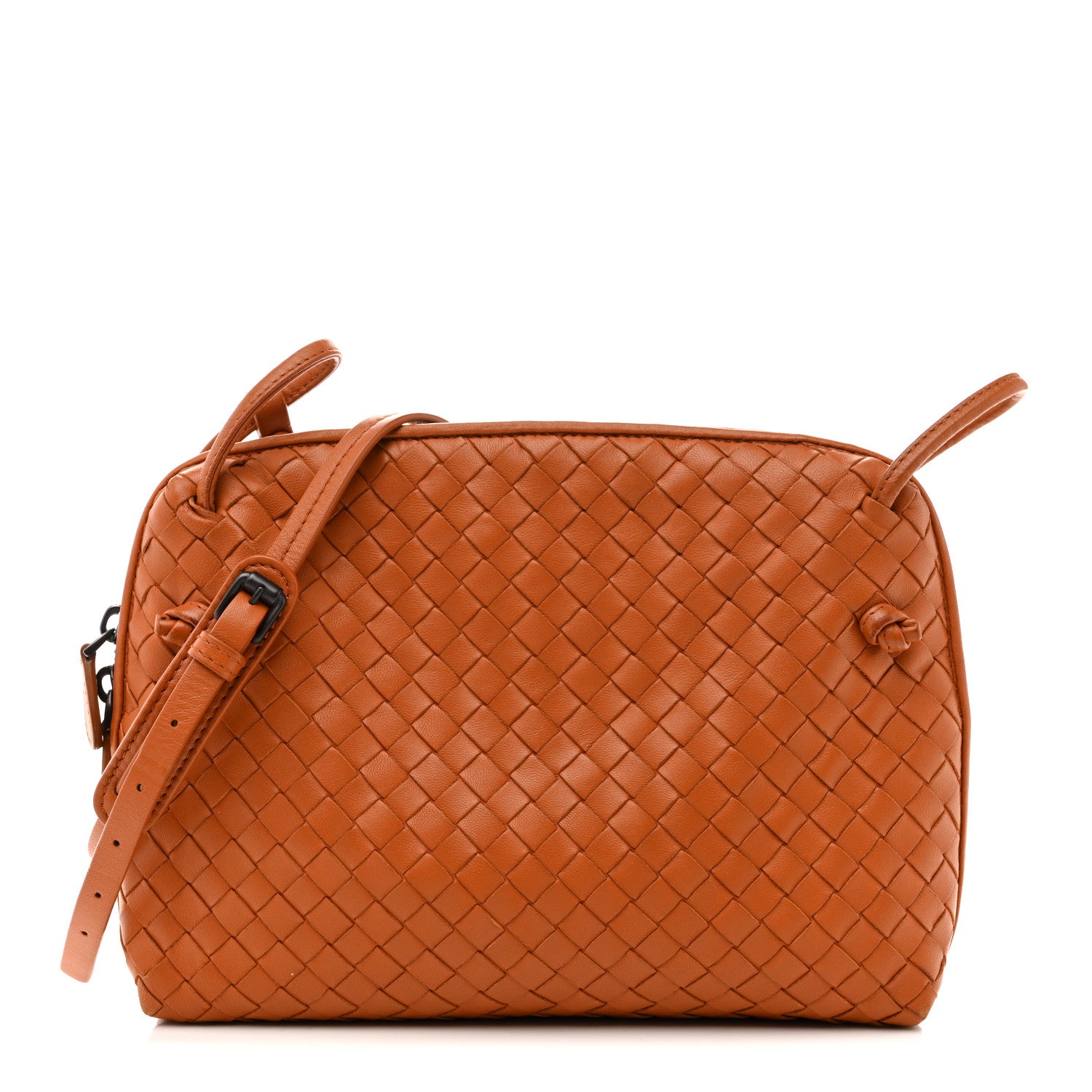 Bottega Veneta Nappa Intrecciato Nodini Crossbody Messenger Noce 1 of 16