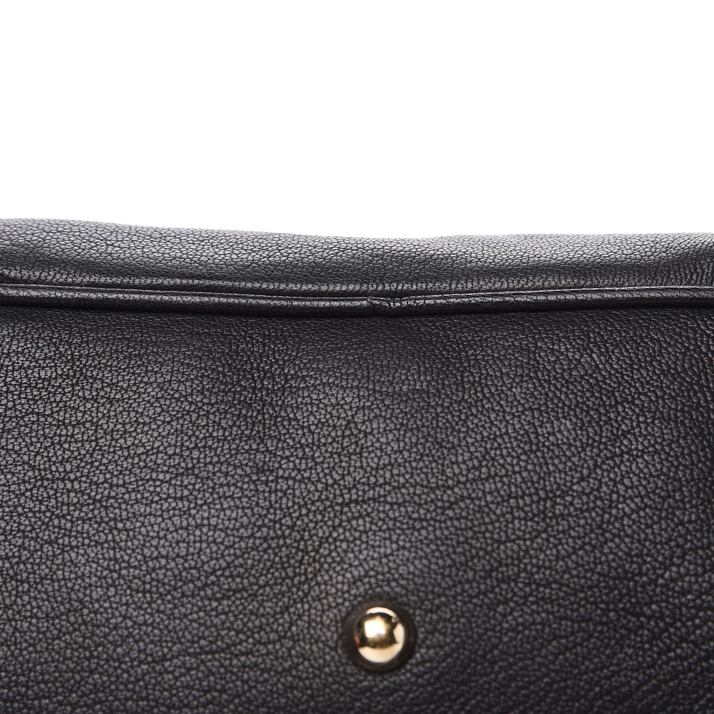 Pebbled Calfskin Chain Web Shoulder Bag Black
