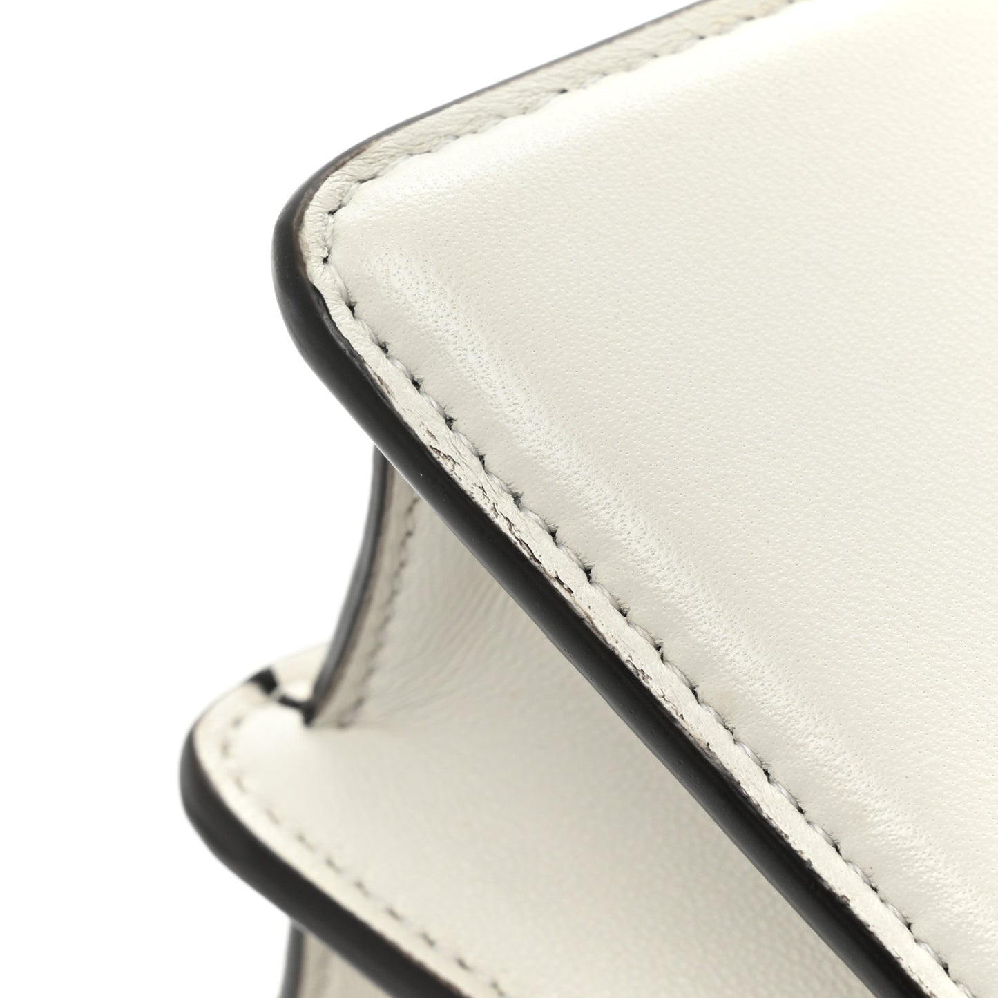 Shiny Nappa Petite Peekaboo I SEE U Satchel White