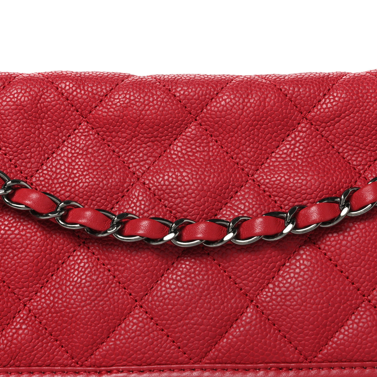 Chanel Caviar Quilted Medium French Riviera Flap Red 8 of 10