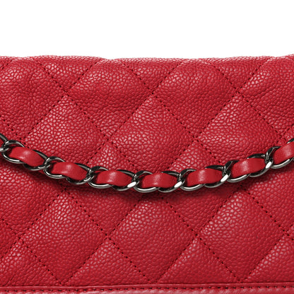 Chanel Caviar Quilted Medium French Riviera Flap Red 8 of 10