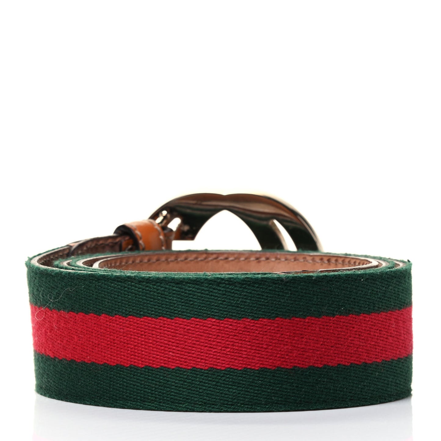 Calfskin Web Interlocking G Belt 95 38 Green Red