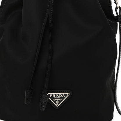 Prada Saffiano Tessuto Nylon Vela Bucket Wristlet Black 8 of 10