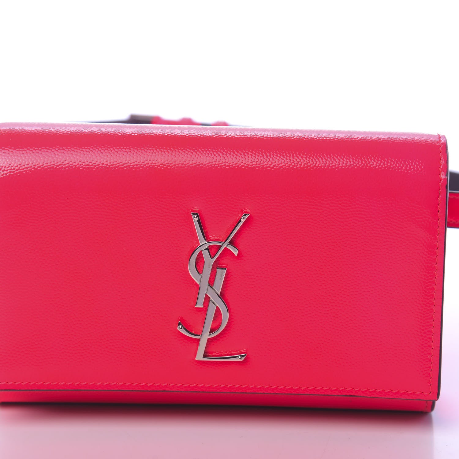 Saint Laurent Grain De Poudre Monogram Kate Belt Bag Neon Pink 10 of 10