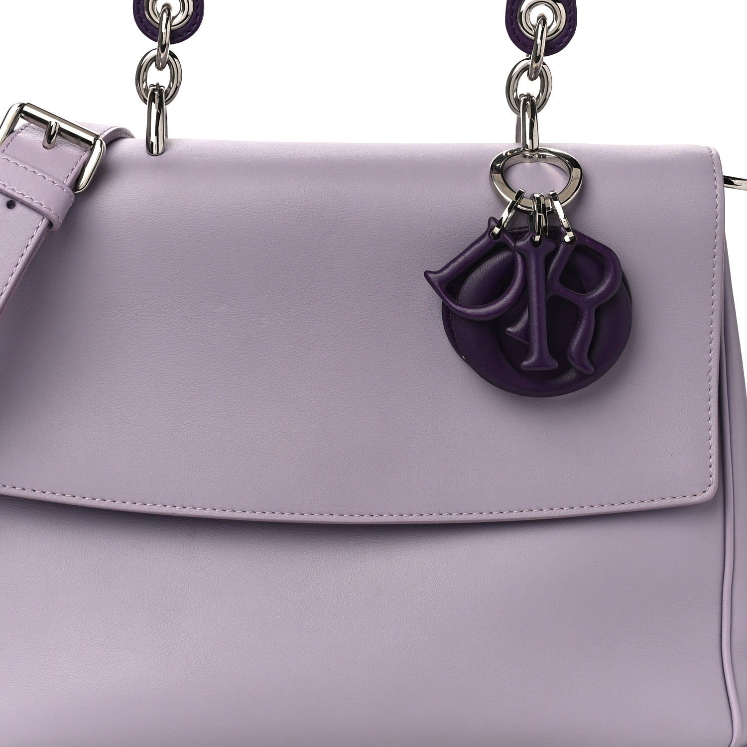 Christian Dior Smooth Calfskin Bi-Color Small Be Dior Flap Lilac Purple 7 of 9