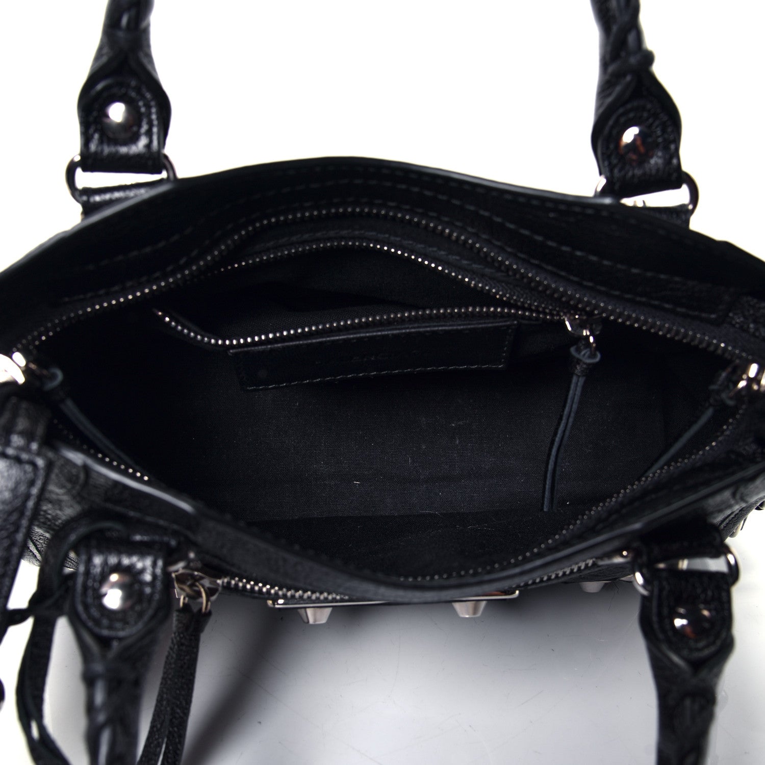 Balenciaga Chevre Silver Metallic Edge Hardware Mini City Black 4 of 4