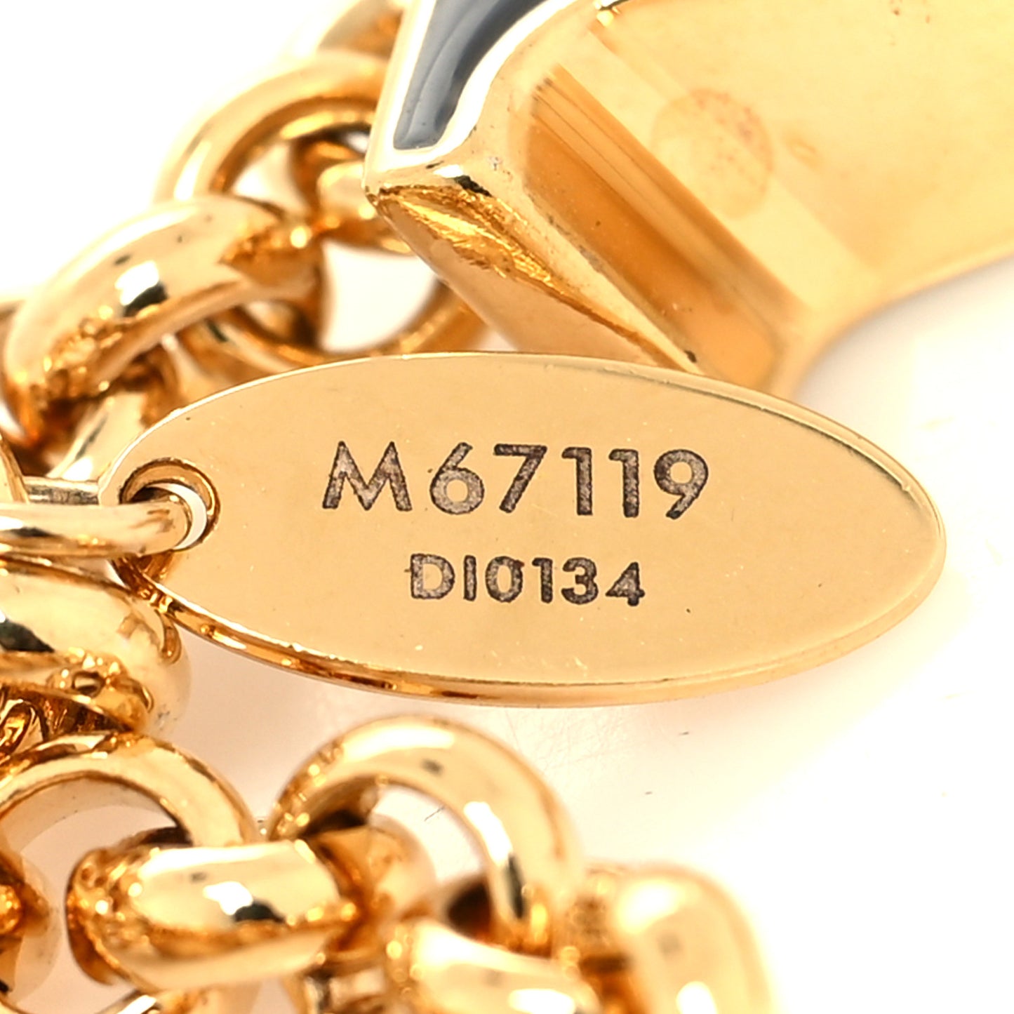 Metal Enamel Fleur De Monogram Bag Charm Dore