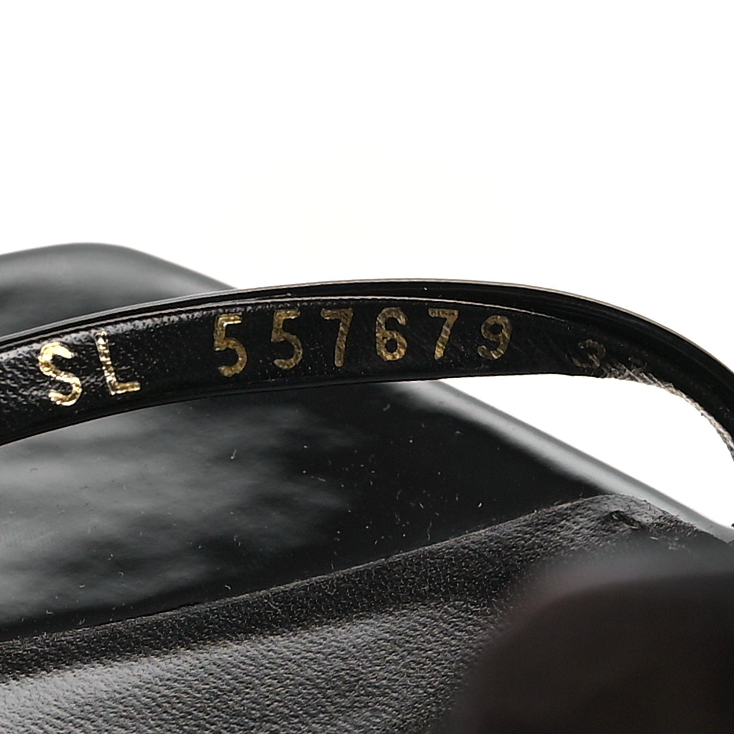 Saint Laurent Patent Calfskin Opyum 85 Sandals 37.5 Black Gold 6 of 9