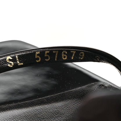 Saint Laurent Patent Calfskin Opyum 85 Sandals 37.5 Black Gold 6 of 9