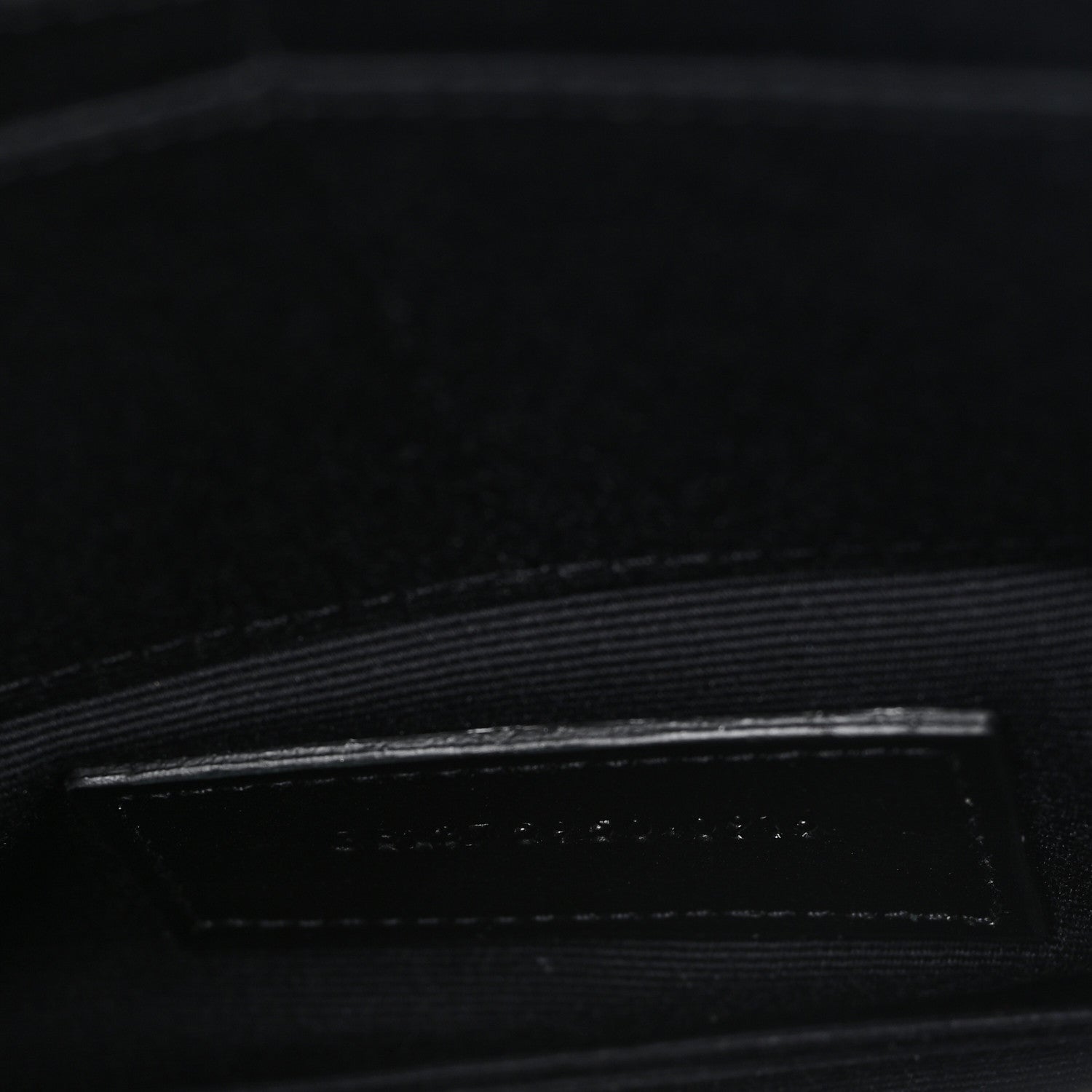 Saint Laurent Calfskin Crocodile Embossed Zip Mini Tablet Sleeve Black 7 of 7