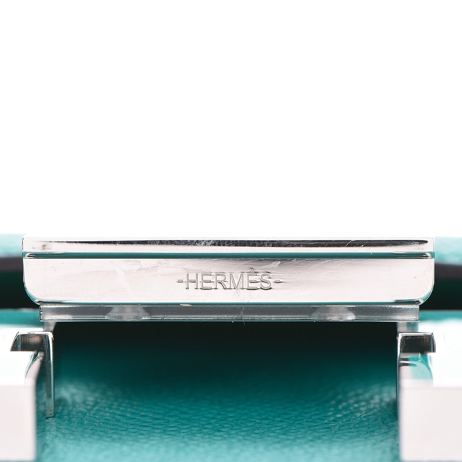 Hermes Epsom Enamel Constance 18 Bleu Paon Menthe 9 of 17