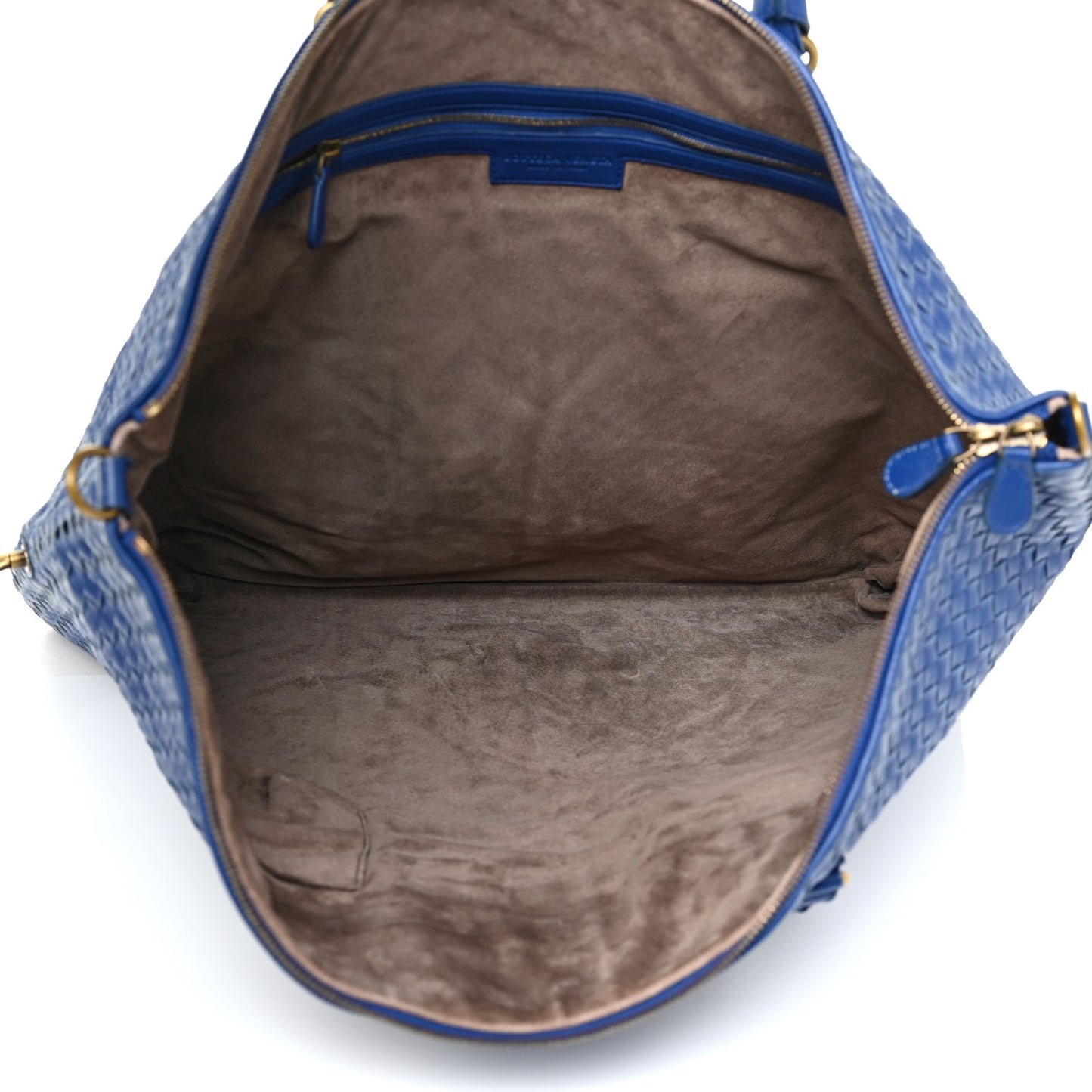 Nappa Intrecciato Maxi Convertible Tote Cobalt