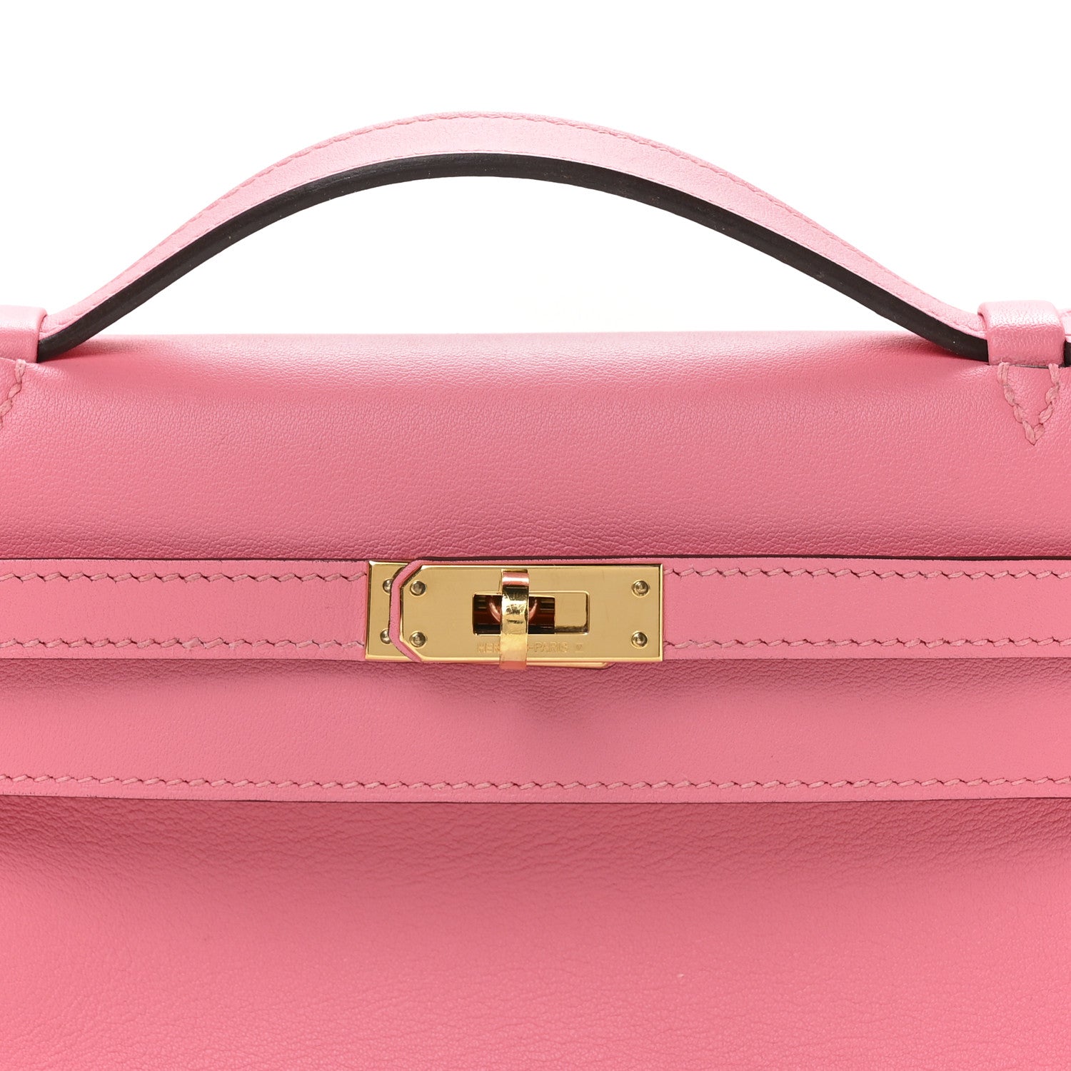 Hermes Swift Kelly Pochette Clutch Rose Azalee 7 of 10