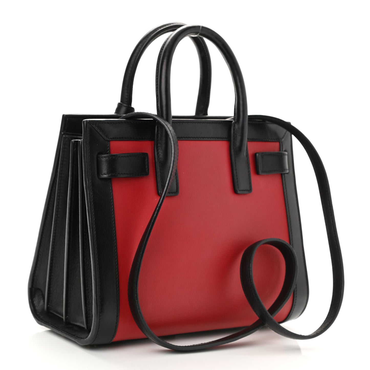 Calfskin Bi-Color Nano Sac De Jour Red Black