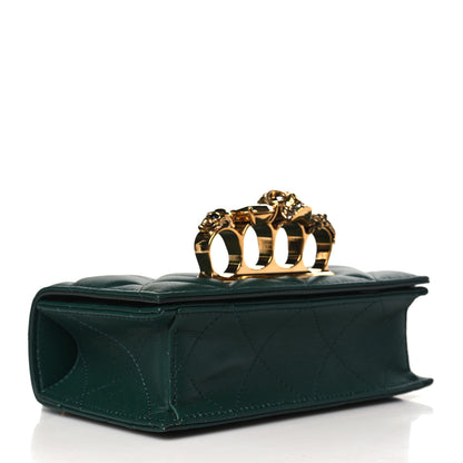 Alexander McQueen Lambskin Quilted Knuckle Shoulder Bag Green 4 of 10