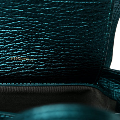 3.1 Phillip Lim Metallic Textured Calfskin Mini Pashli Satchel Turquoise 12 of 13