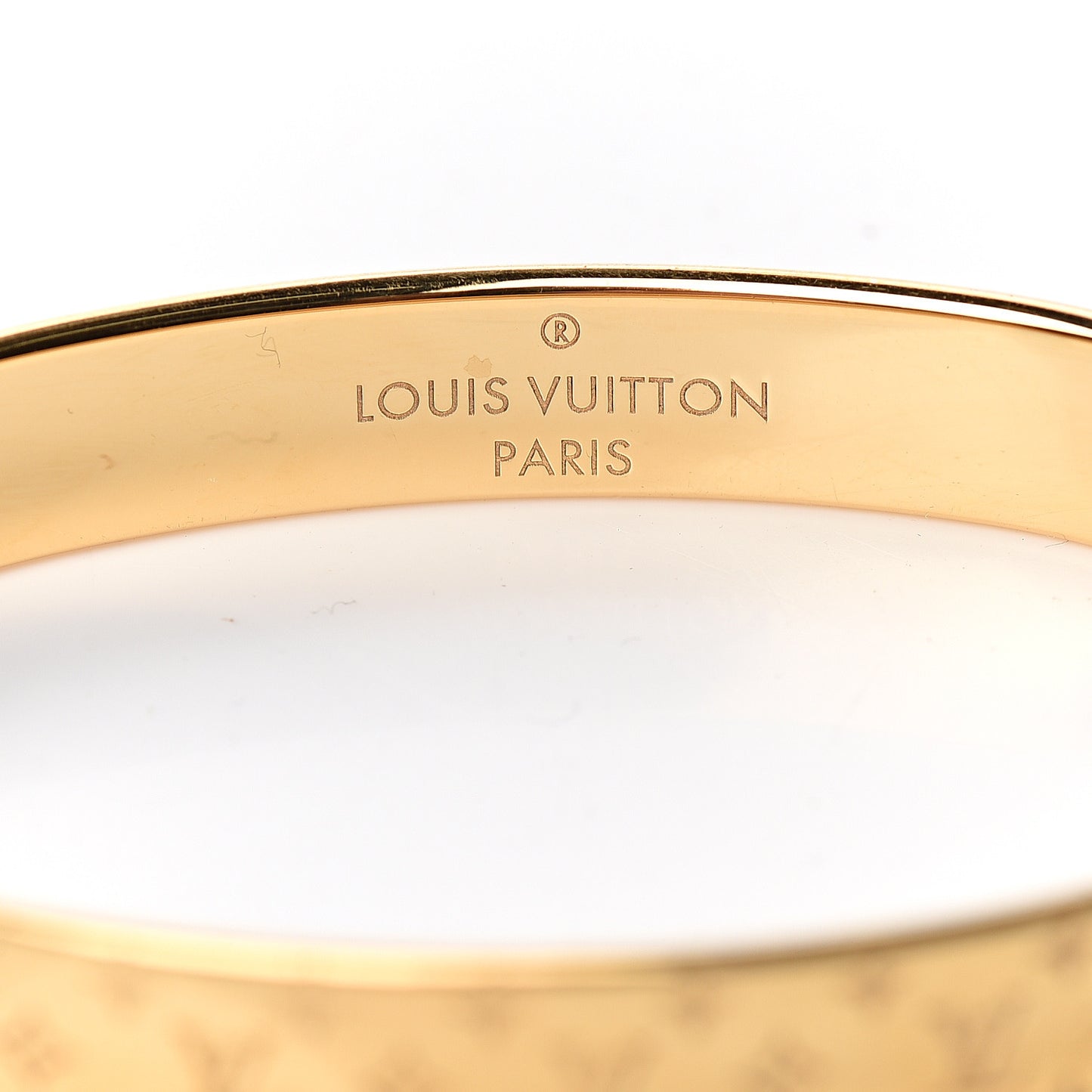 Brass Monogram Nanogram Cuff M Gold