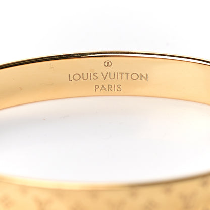 Louis Vuitton Brass Monogram Nanogram Cuff M Gold 4 of 6